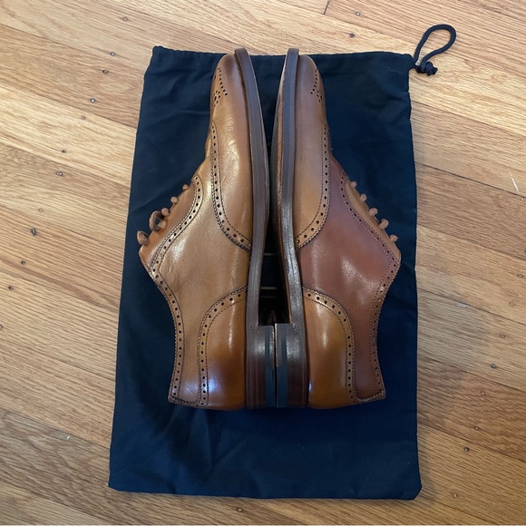 RALPH LAUREN Wingtip Oxford Loafer Shoes - Size 8.5 B - Made in Italy - Picture 8 of 14